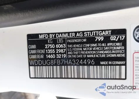 2017 Mercedes-Benz S 550 4Matic from USA, damaged, VIN WDDUG8FB7HA324496